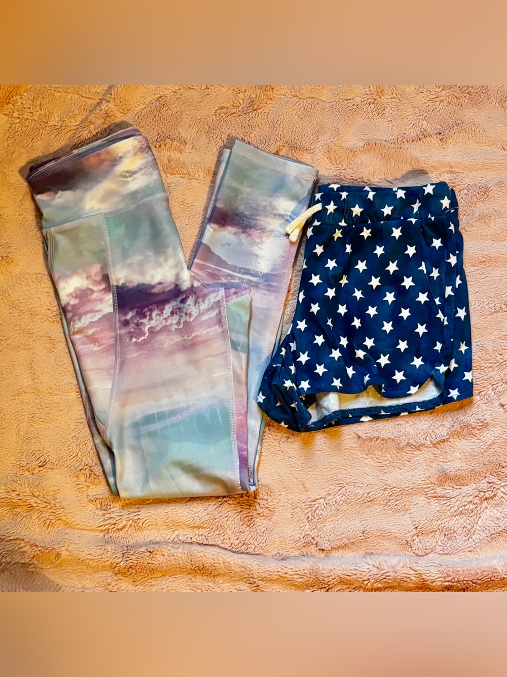 Girls Activewear Bundle Size 10-12 Old Navy Star Shorts Athletic Works Cloud Leg